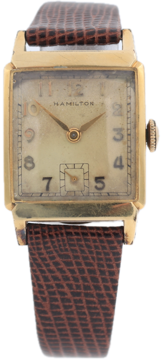 Vintage Hamilton Cedric Men's Mechanical Wristwatch 982 USA 14k Gold Filled