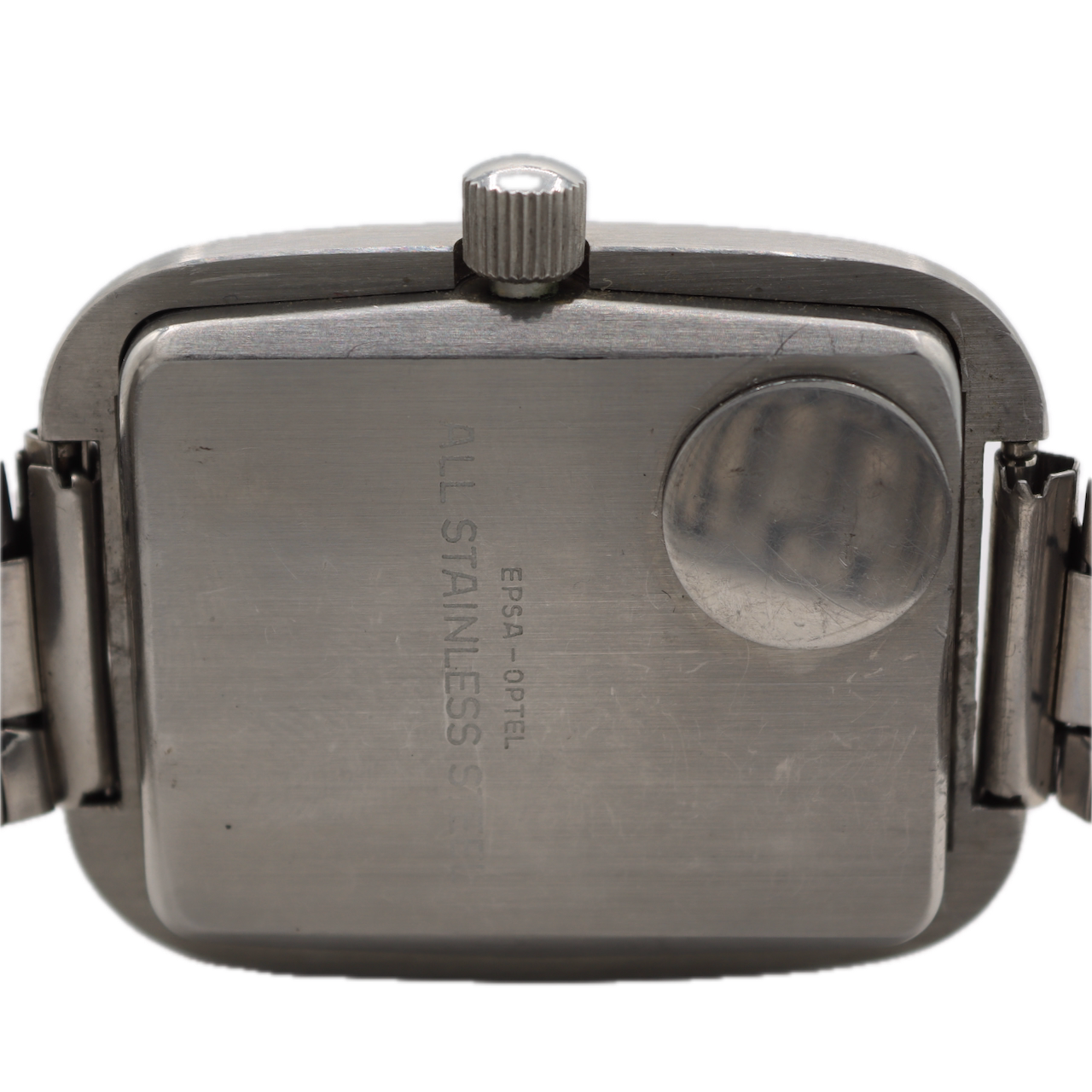 Vintage Epsa-Optel Dynamic Scattering DSM Men's Digital LCD Wristwatch Steel