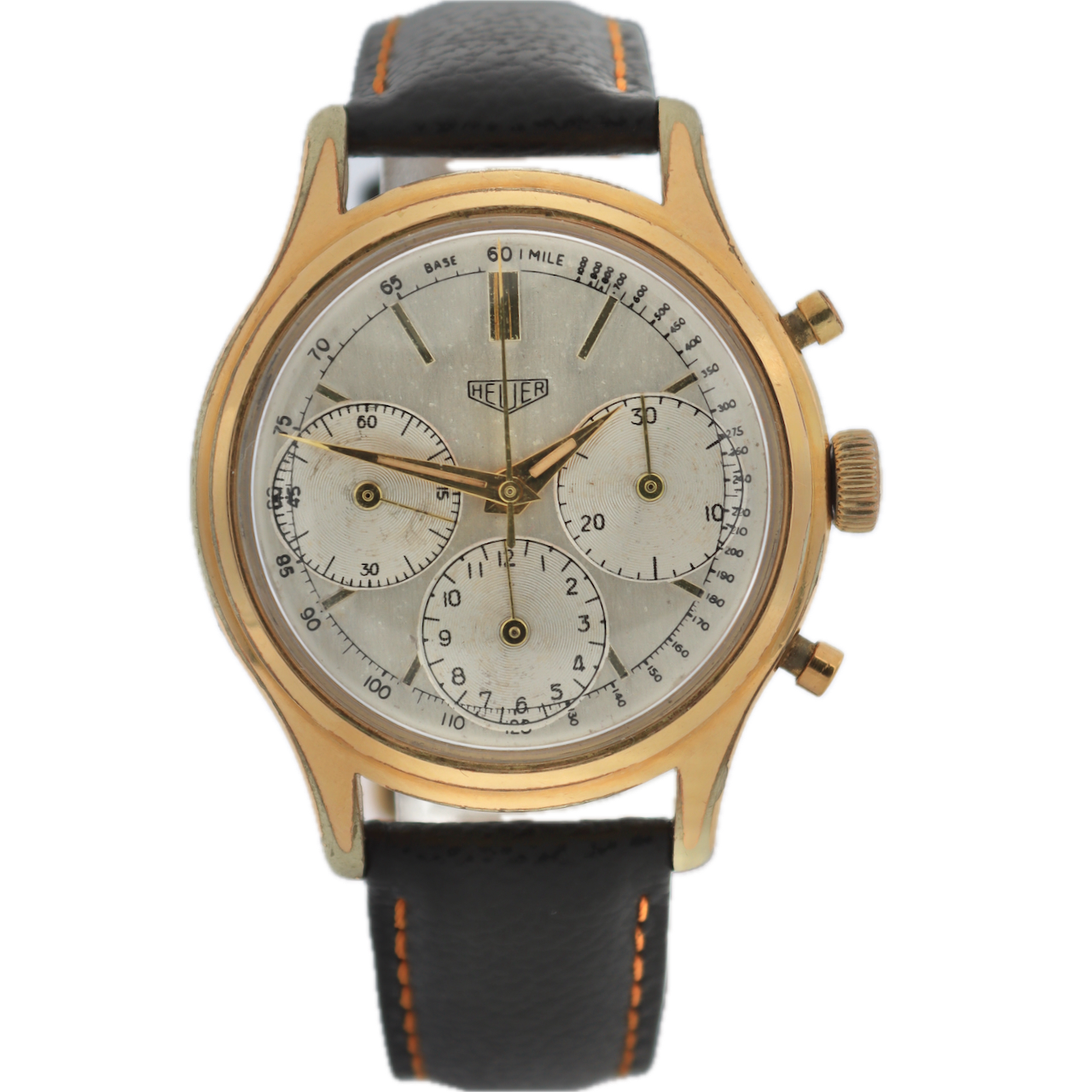 Vintage Heuer 48557 Triple Register Men's Chronograph Wristwatch Valjoux 72