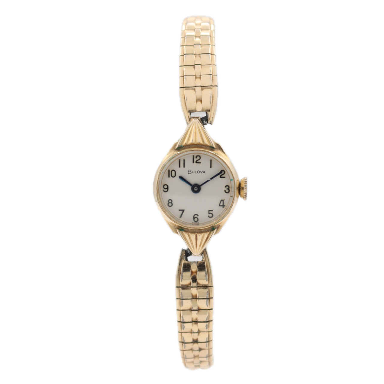 Vintage 16.5mm 1971 Bulova 2497 Ladies Mechanical Wristwatch 6 CL Swiss 10k RGP