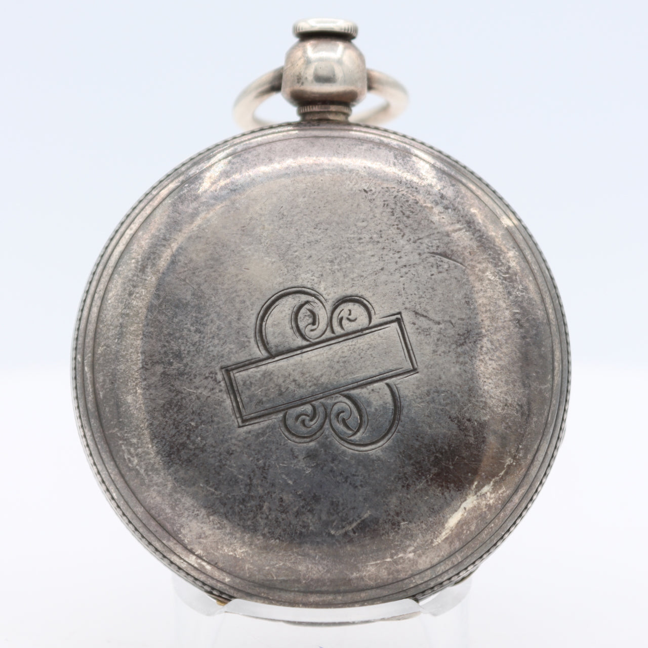 Antique 18s 1880 Waltham Key Hunter Pocket Watch George Washington Coin Silver