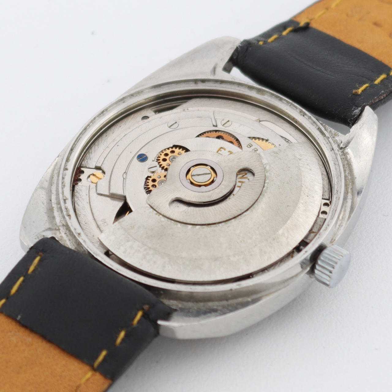 Vintage 33.5mm Eterna-Matic 1000 Men's Automatic Wristwatch 1489K Steel Gray