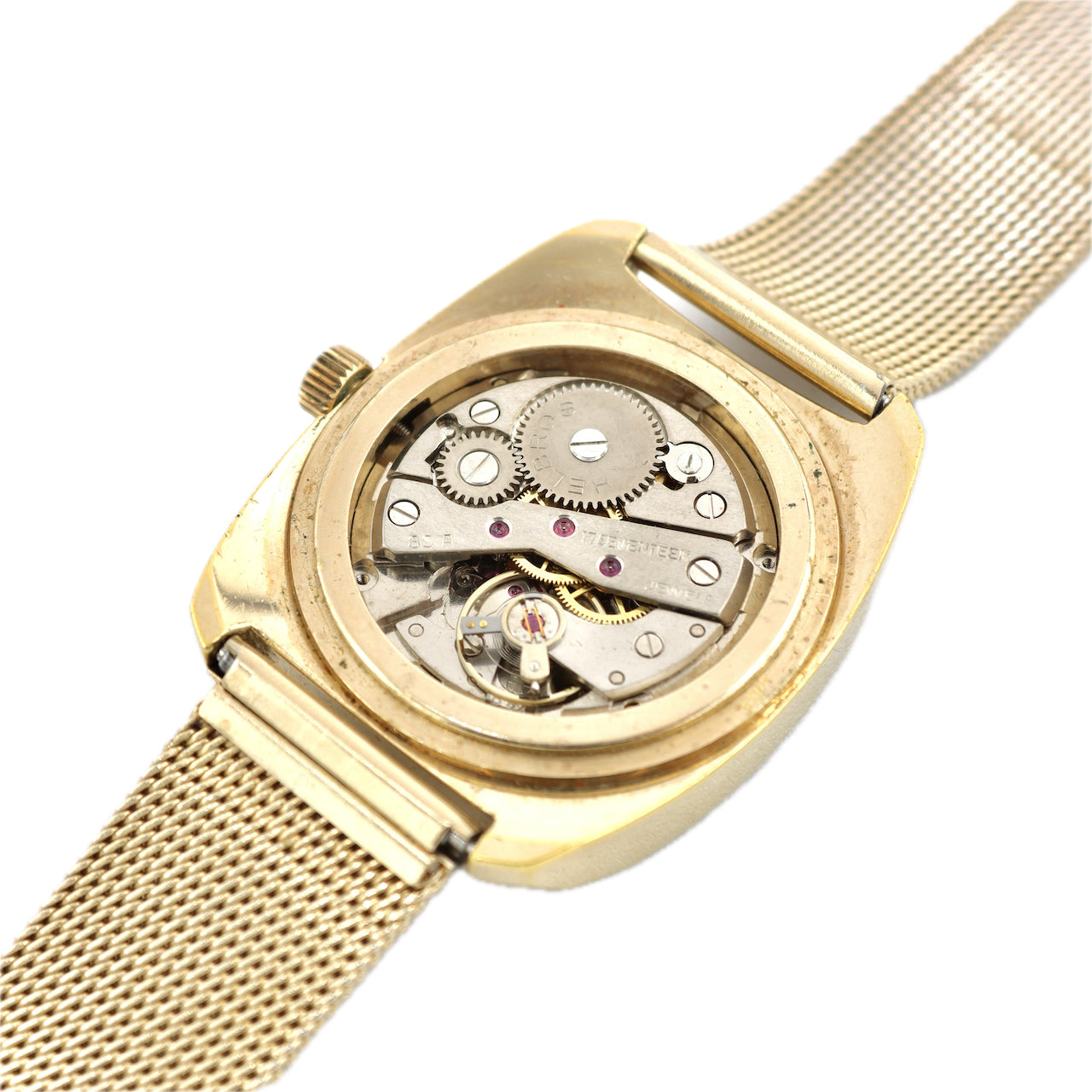 Vintage 34mm Helbros Invincibile Purina Logo Men's Mechanical Wristwatch 89A