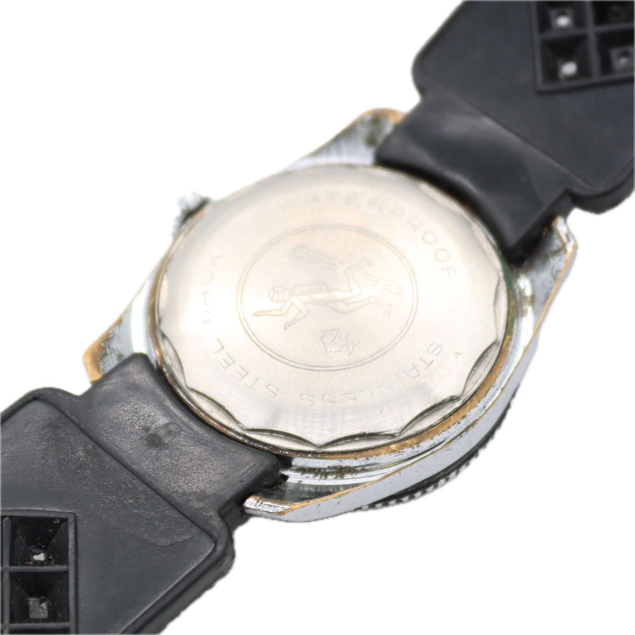 Vintage 35mm Imperial Skindiver Style Men's Mechanical Wristwatch Chrome Plated