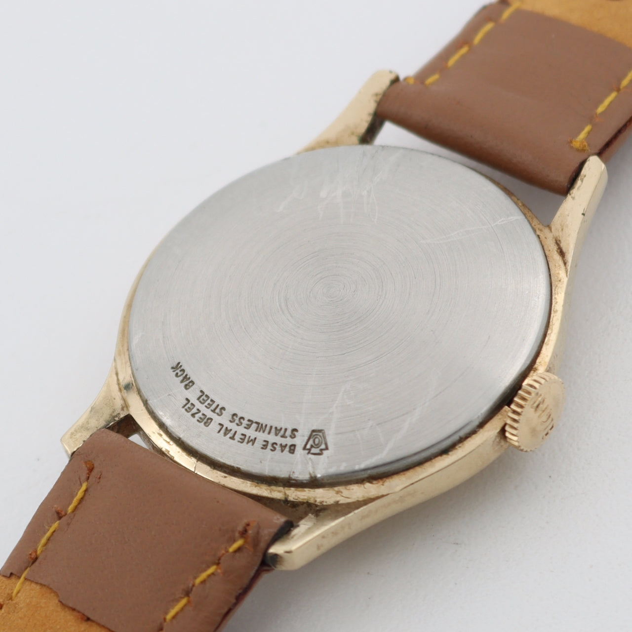 Vintage Elgin 4254 Linen Dial 19 Jewel Men's Mechanical Wristwatch 777 Two Tone