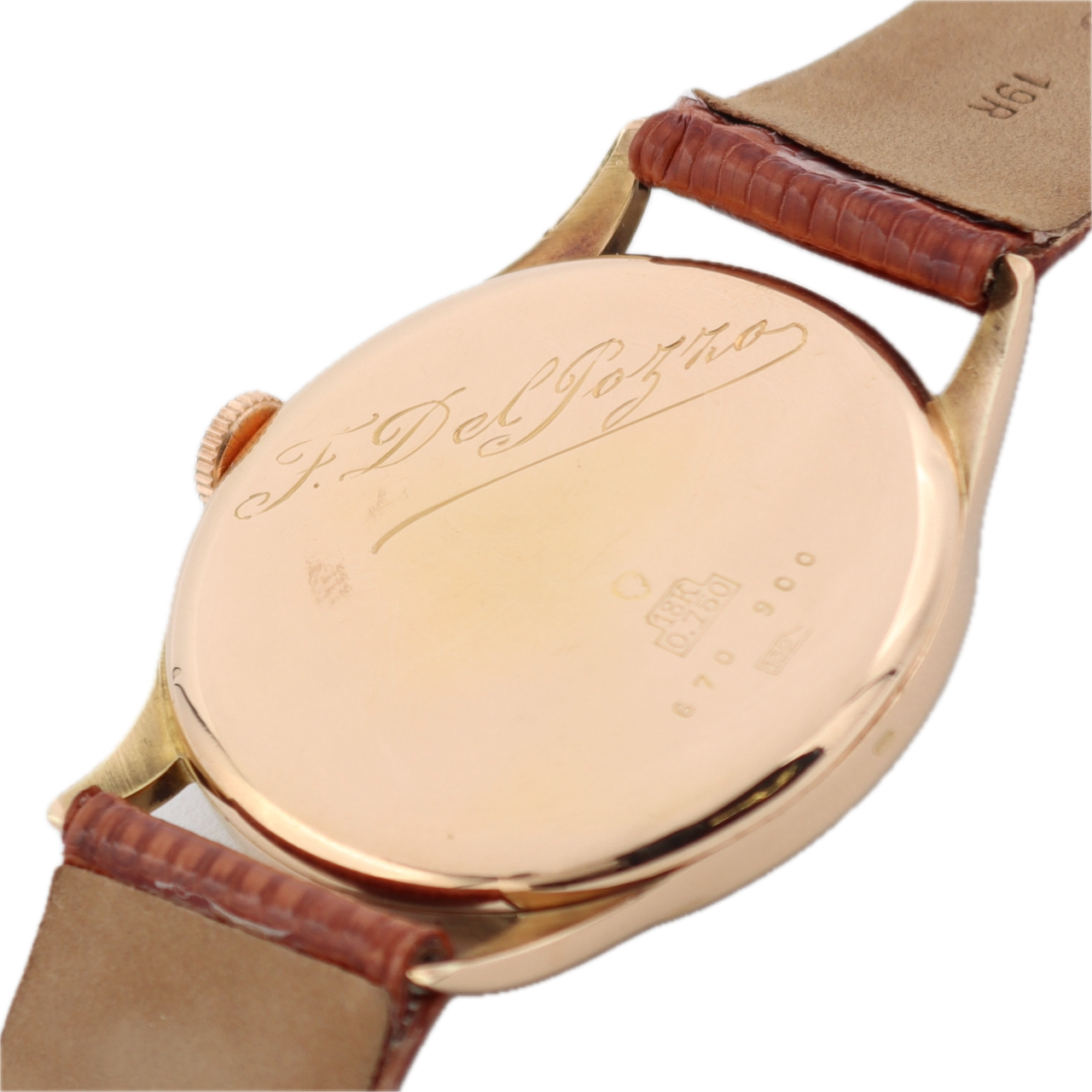 Vintage 35mm Zenith 670.900 Men's Mechanical Wristwatch 126 18k Rose Gold