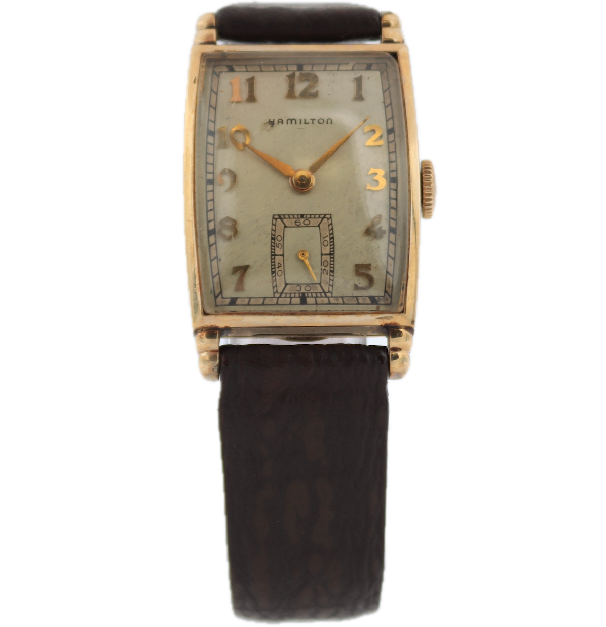 Vintage Hamilton Myron Men's Mechanical Wristwatch 980 USA 10k Gold Filled
