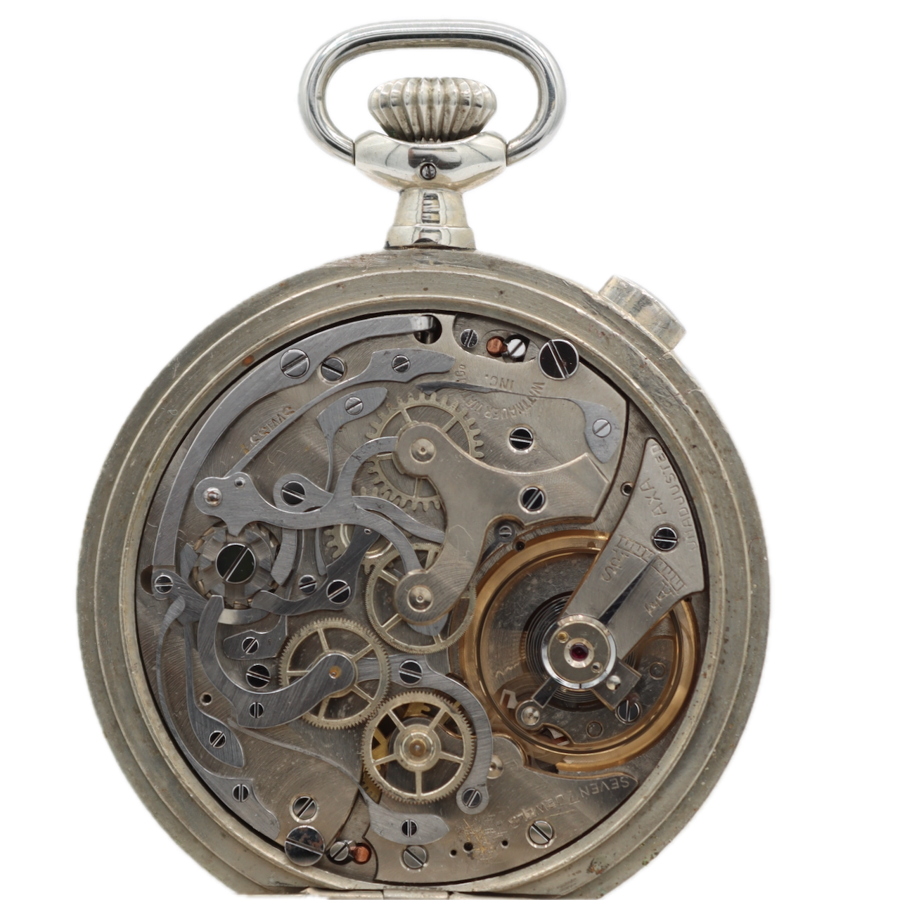 Antique 50mm Wittnauer Suburban Split Second of US Military Stop Watch Swiss