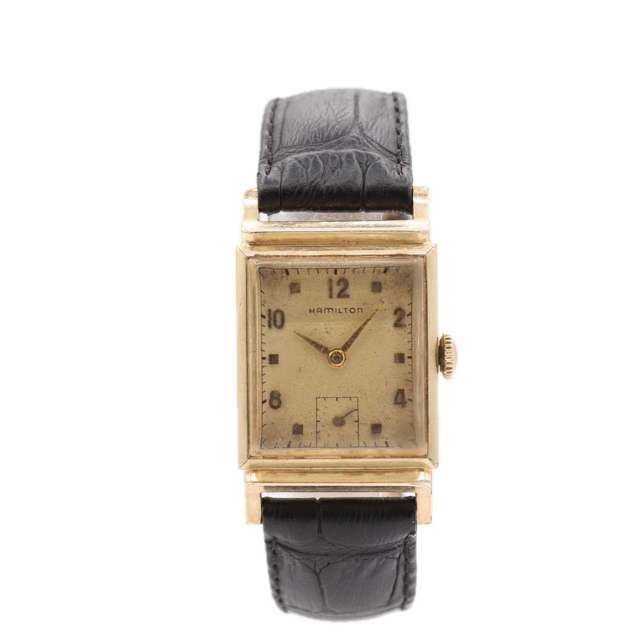 Vintage 23mm 1952 Hamilton Franklin Men's Mechanical Wristwatch 980 USA 10k GF