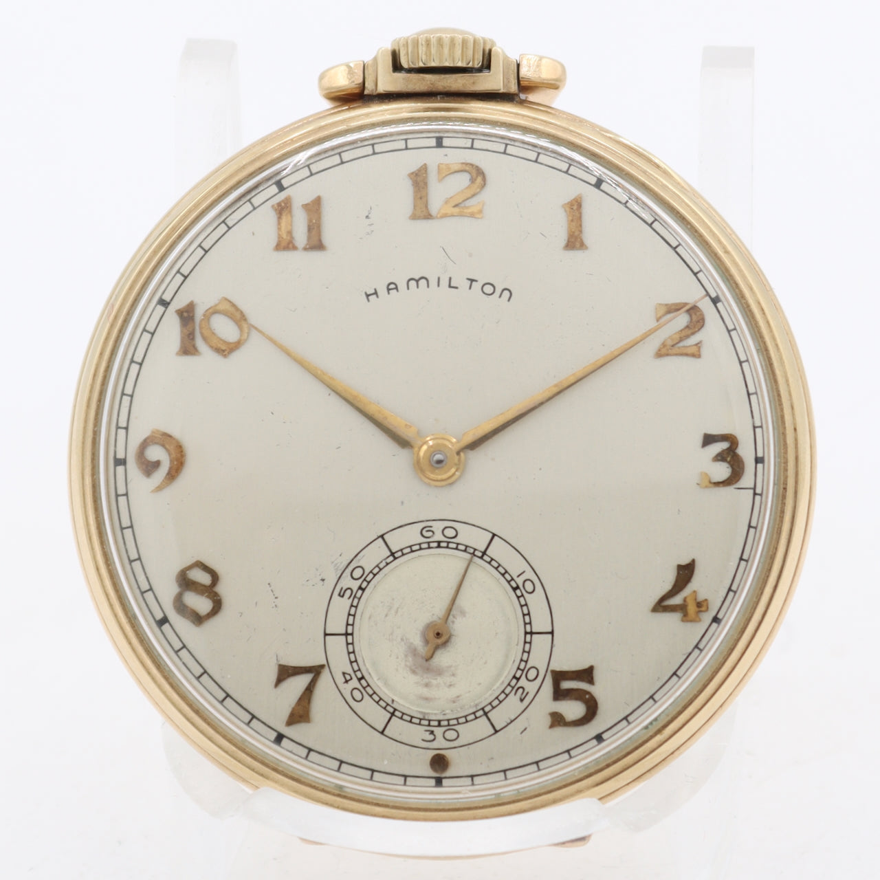 Vintage 18s 1951 Hamilton 21j Mechanical Pocket Watch 921 14k GF USA