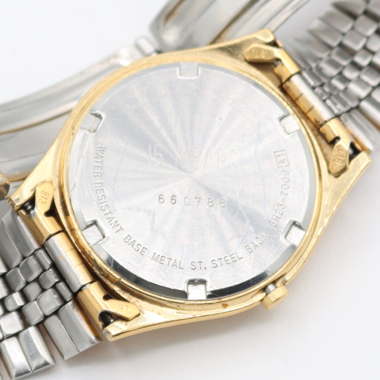 Vintage Seiko 5H23-7009 Gold Dial Men's Quartz Wristwatch 5H23A Japan Gold Tone