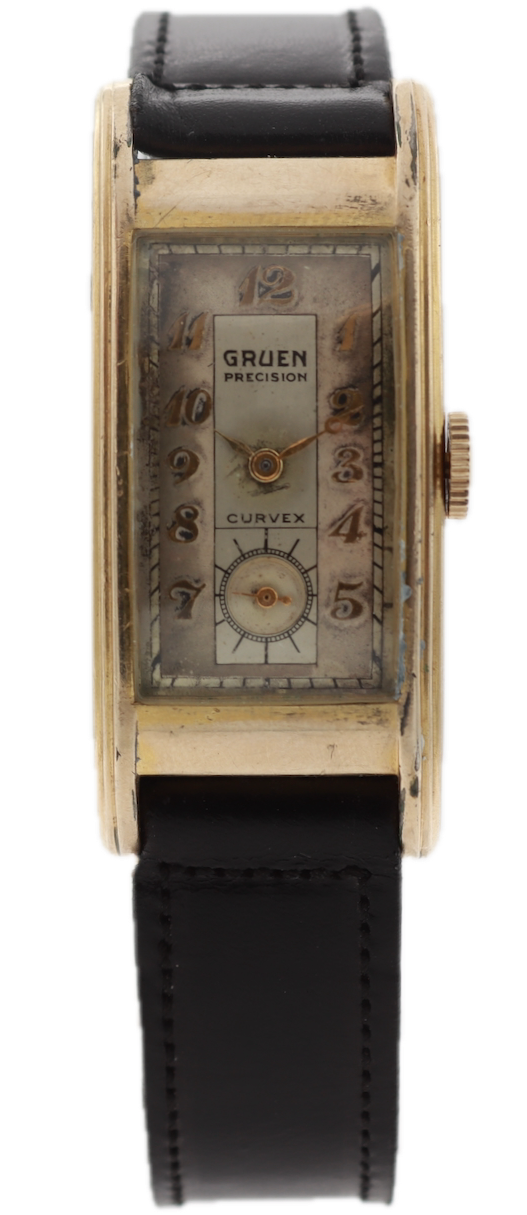 Vintage Gruen 202 Precision Curvex Men's Mechanical Wristwatch 311 Swiss 14k GF
