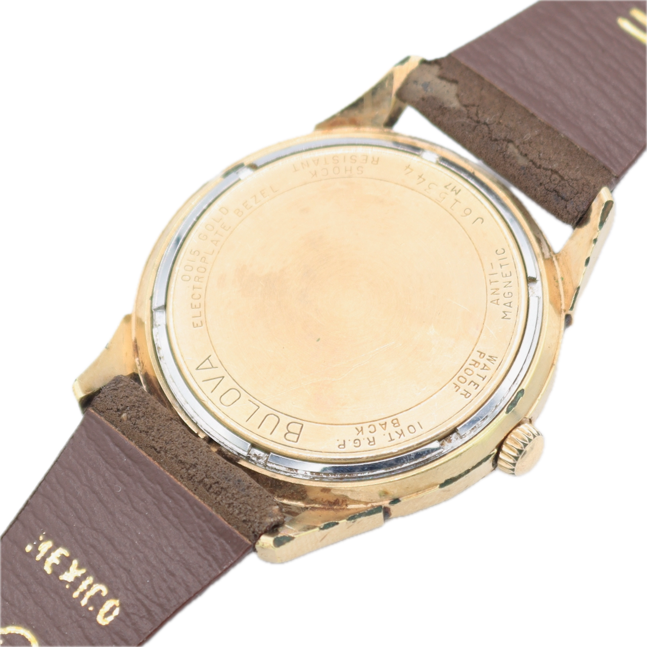 Vintage 32mm 1977 Bulova Men's Mechanical Wristwatch 11BLC Swiss 10k RGP Runs