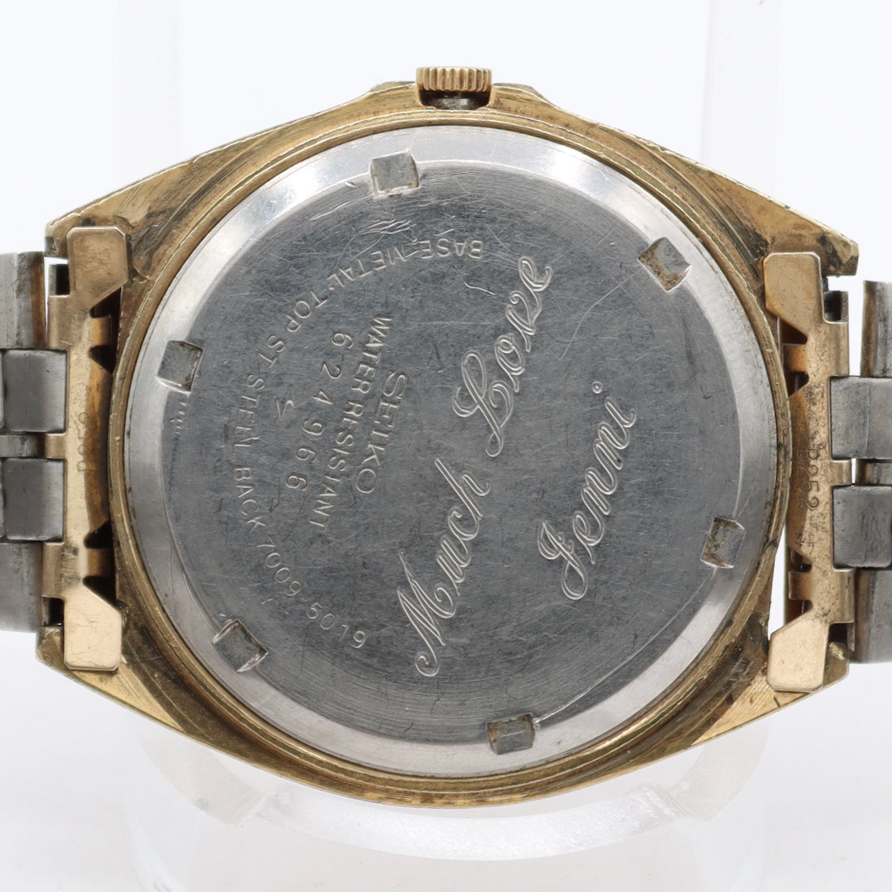 Vintage 38mm Seiko 7009-5019 Day Date Men's Automatic Wristwatch Two Tone