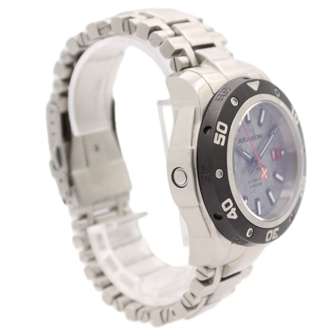 46mm Aragon A342 Superjet Damascus Men's Automatic Wristwatch Swiss Steel W/ Box