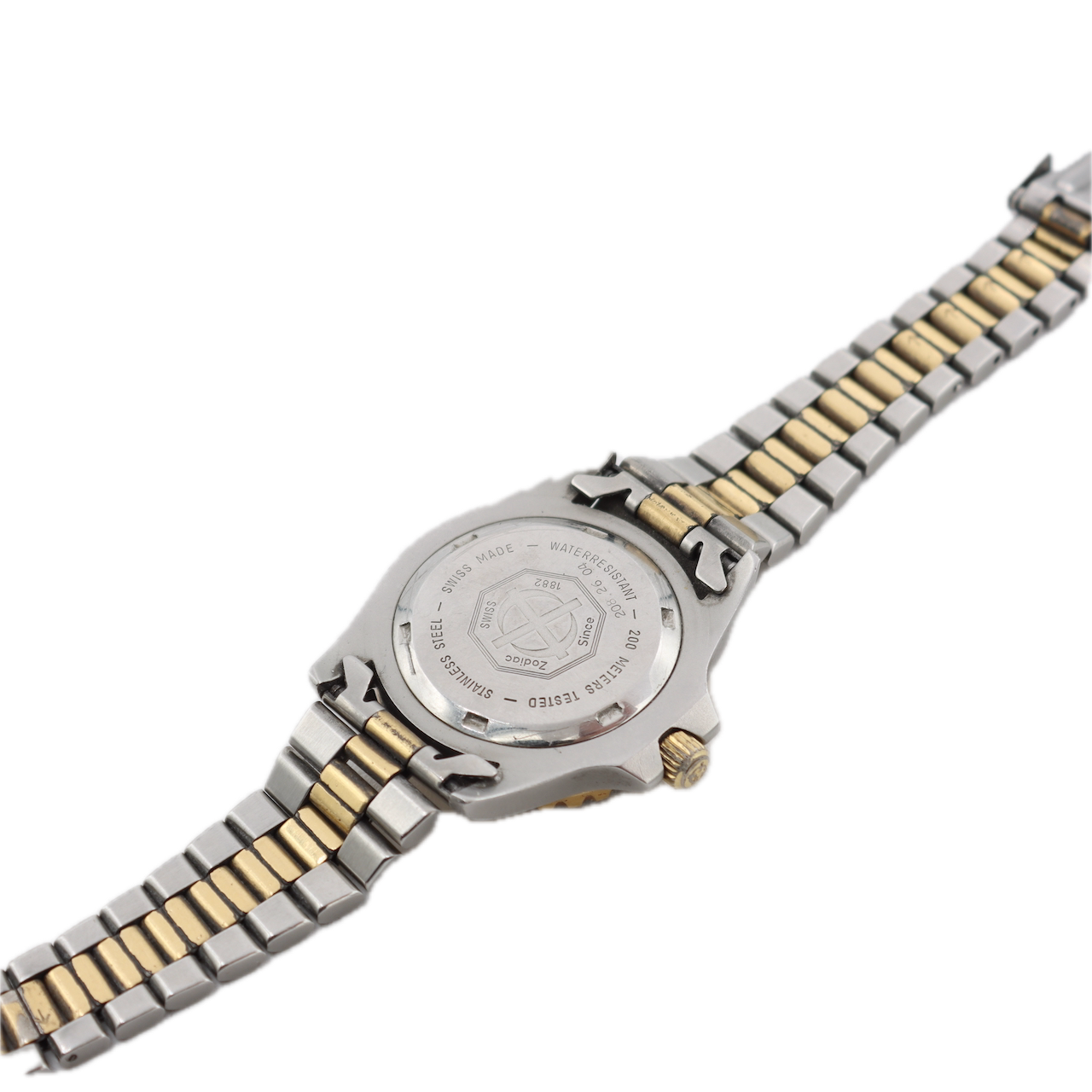 Vintage Zodiac 208.26.04 Professional Diver Two Tone Ladies Quartz Wristwatch