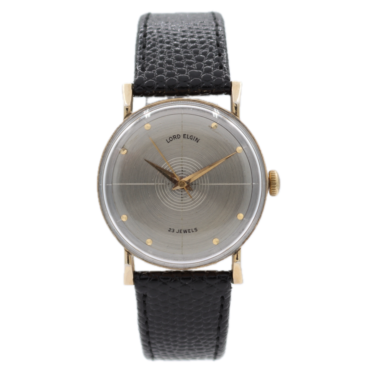 Vintage Lord Elgin 7685 Panorama Men's Mechanical Wristwatch 724 USA 14k GF