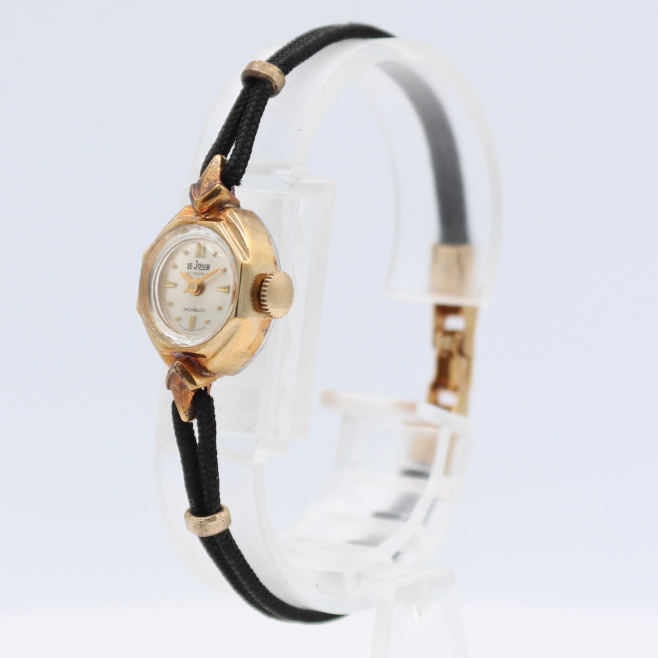 Vintage Le Jour Cocktail Ladies Mechanical Wristwatch AS 1677 Swiss 10k RGP NOS