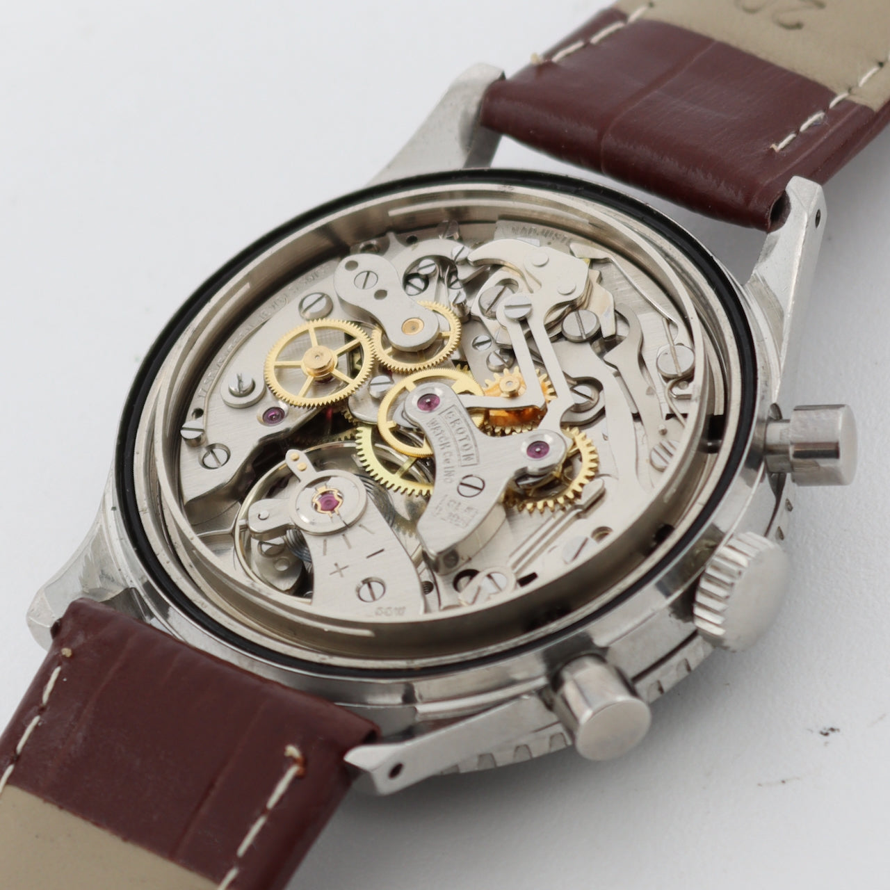 Vintage Croton Chronomaster Aviator Sea Diver Men's Chronograph Wristwatch Steel