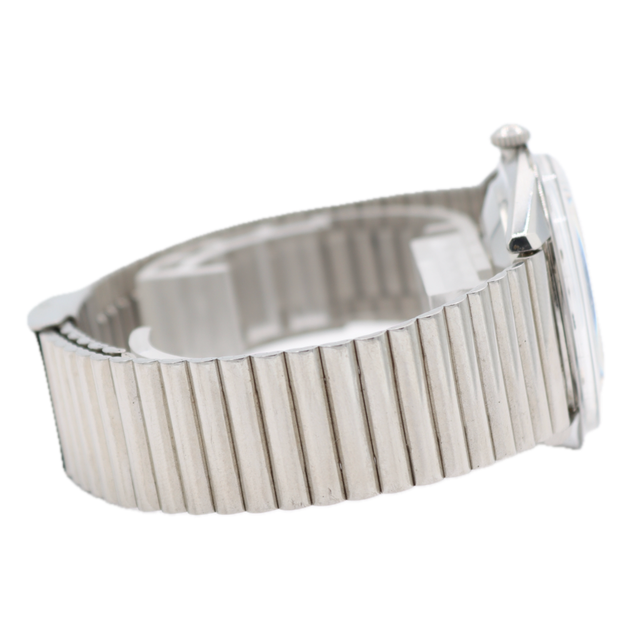 Vintage 34mm Wyler Star Fire Tapestry Men's Automatic Wristwatch Swiss Steel