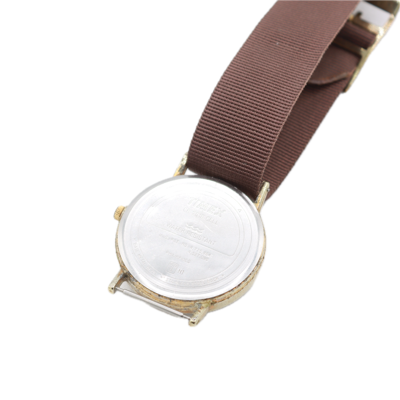Vintage Timex White Dial Indiglo Men's Quartz Wristwatch Philippines Gold Tone