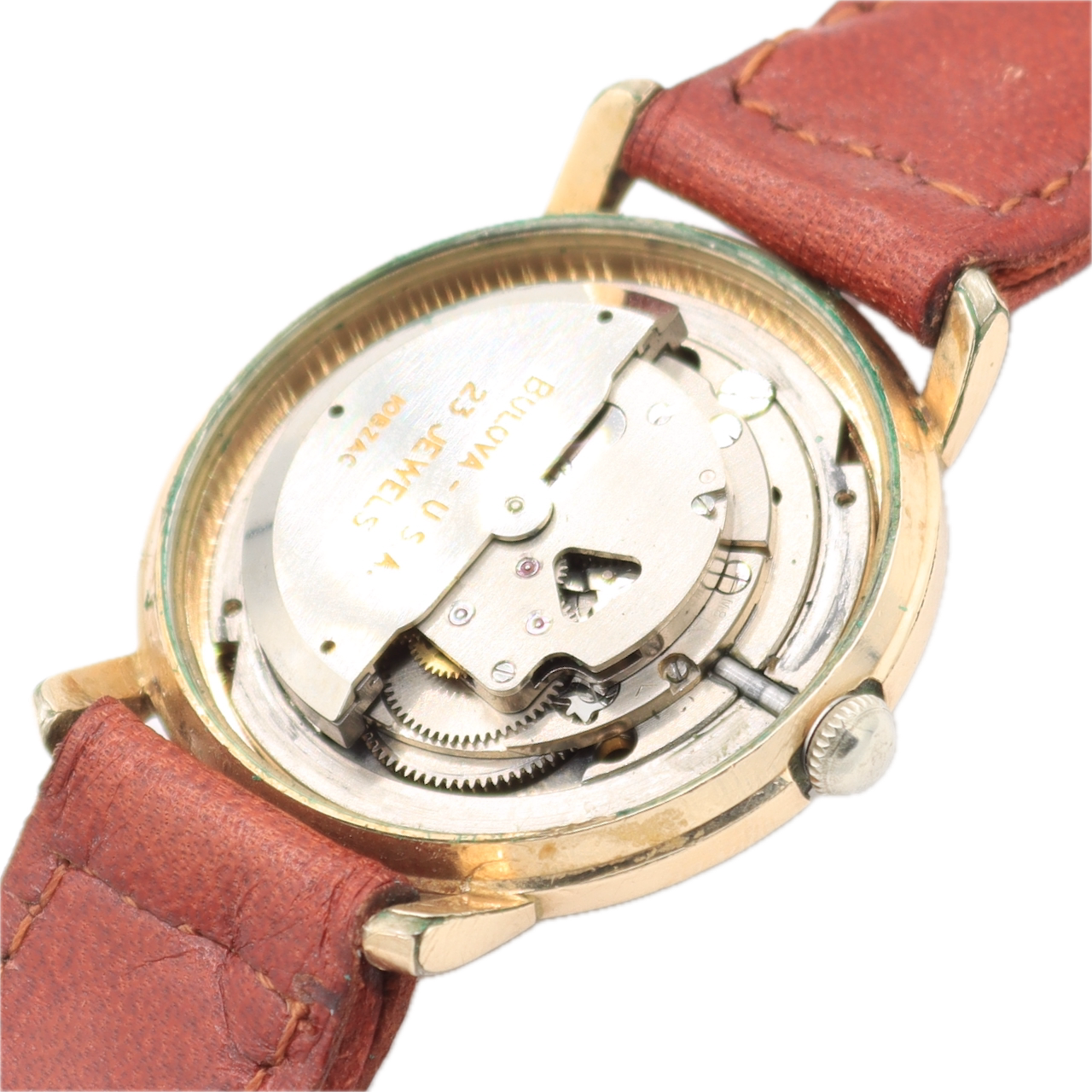 Vintage 33mm Bulova Textured Bezel Men's Automatic Wristwatch 10BZAC Running