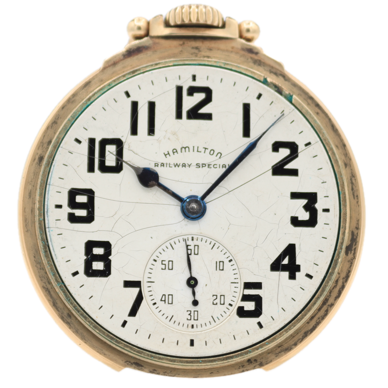 Vintage 16s 1948 Hamilton Railway Special 21 Jewel Railroad Pocket Watch 992B