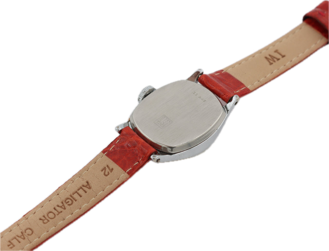 Vintage 23mm U.S. Time Snow White Children's Mechanical Wristwatch USA Chrome