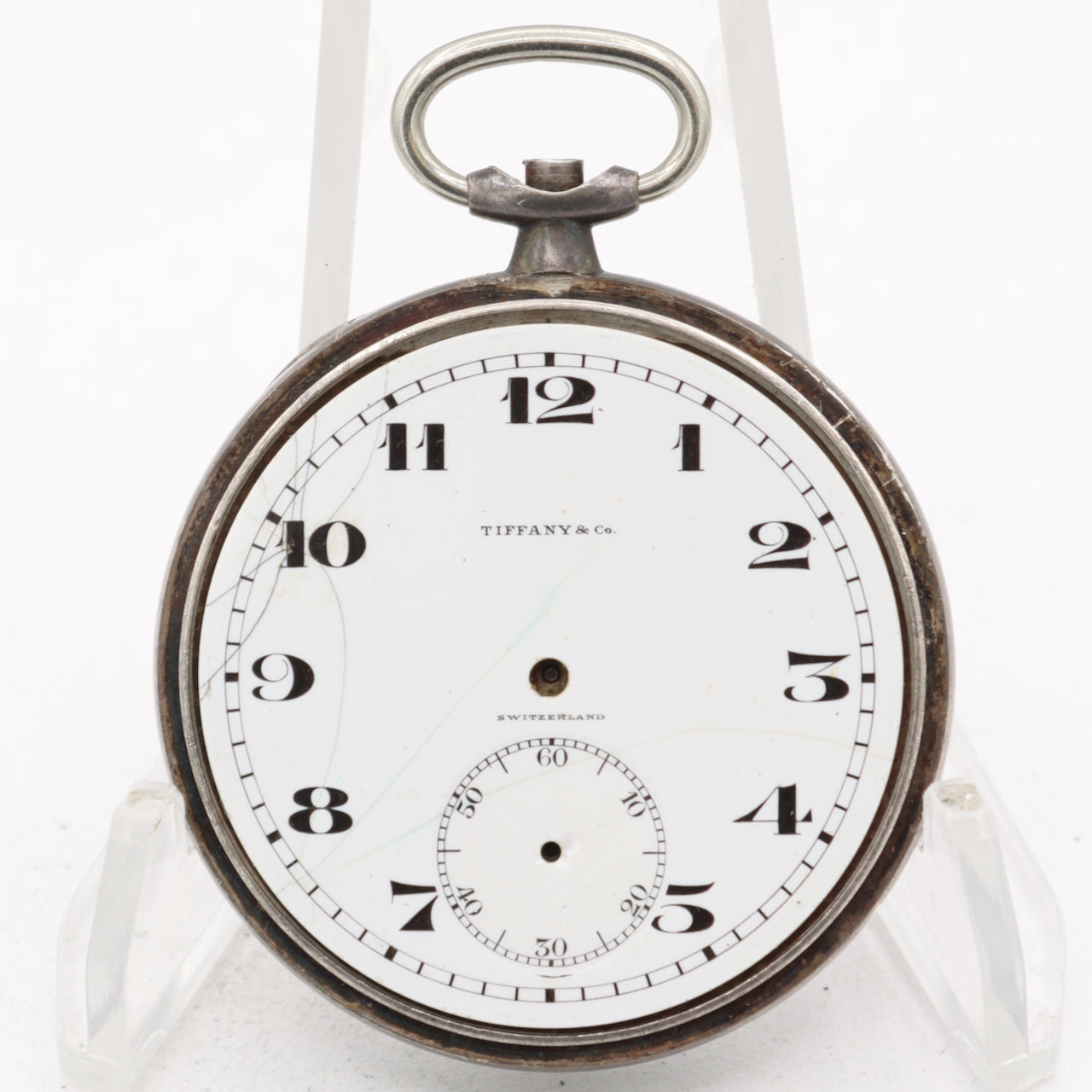 Antique 44.5mm Tiffany & Co. Pocket Watch Longines 17.25 Sterling SilverSwiss