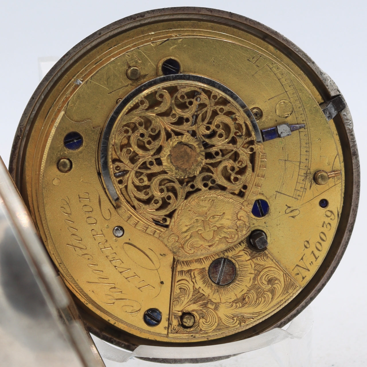Antique Johnstone Pair Case Key Fusee Pocket Watch Liverpool Sterling Silver