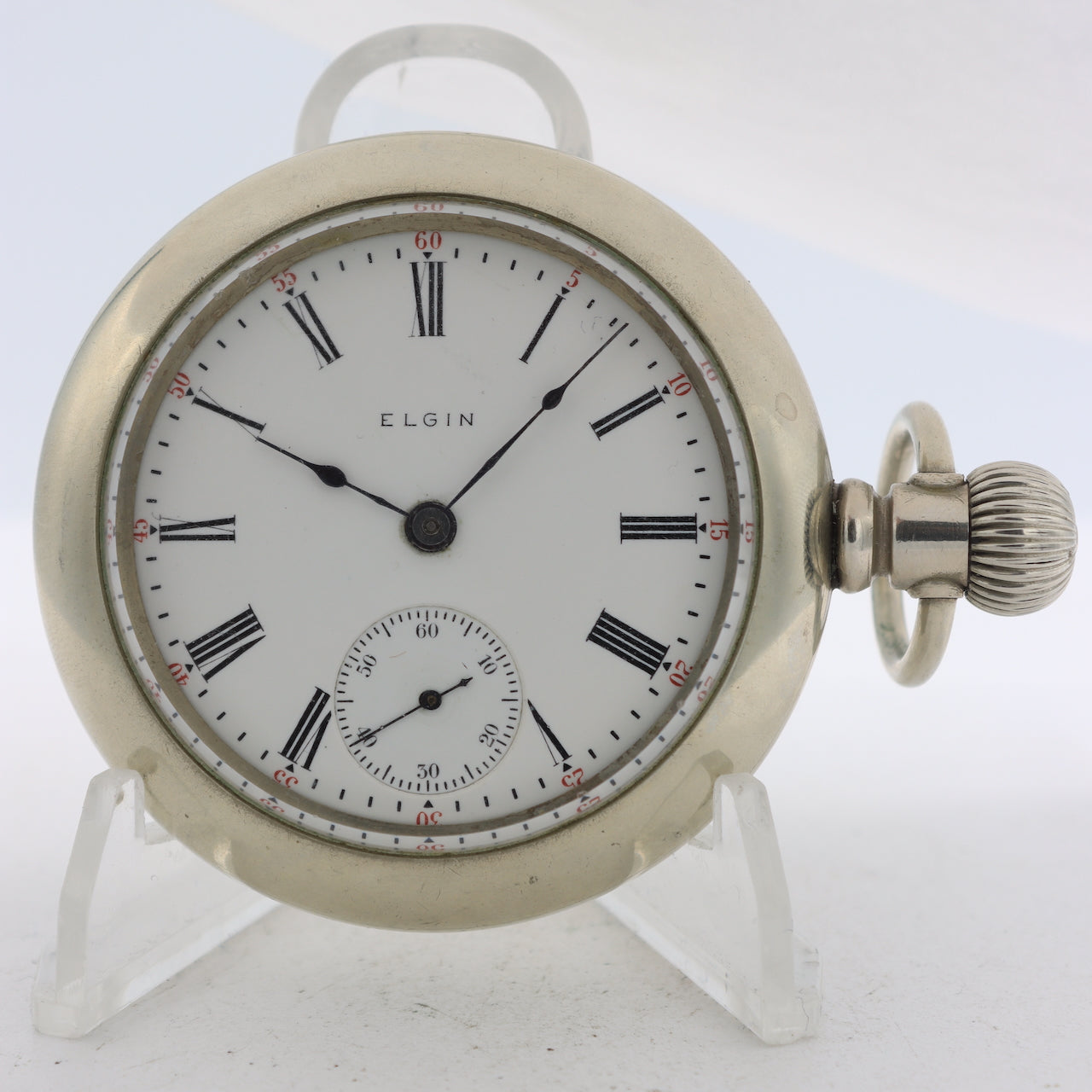 Antique 18s 1906 Elgin Farmhouse Hunter Config. Pocket Watch 309 Silverode