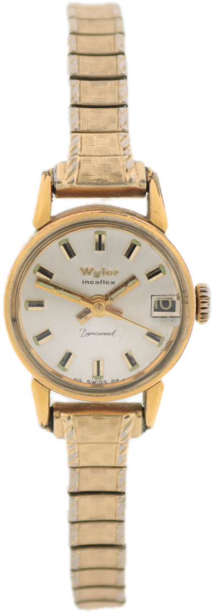 Vintage Wyler Cocktail Ladies Mechanical Wristwatch WC31 Swiss Steel & 10k RGP