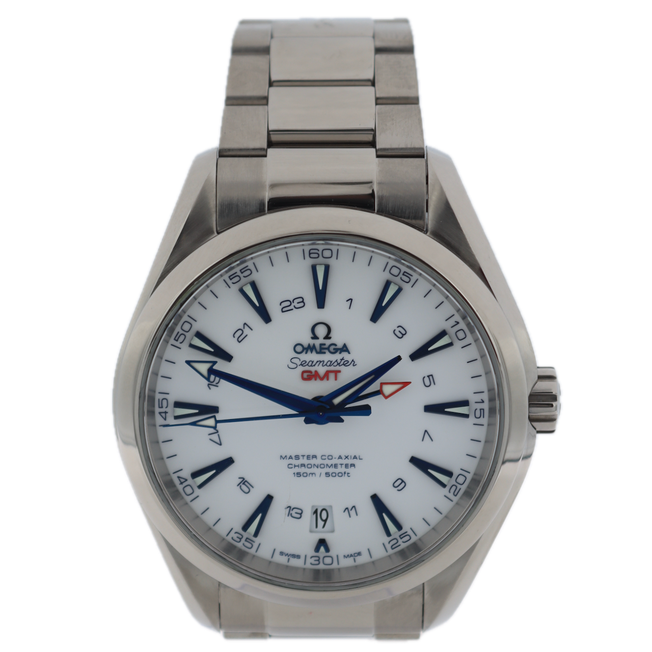 Omega Aqua Terra GMT Men's Automatic Wristwatch Swiss Made Titanium w/Box