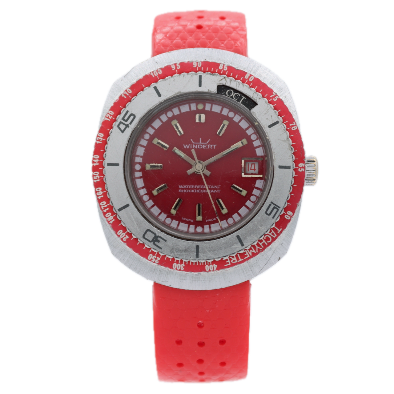 Vintage 40mm Windert Diver Style Men's Mechanical Wristwatch Swiss Made 5 ATM