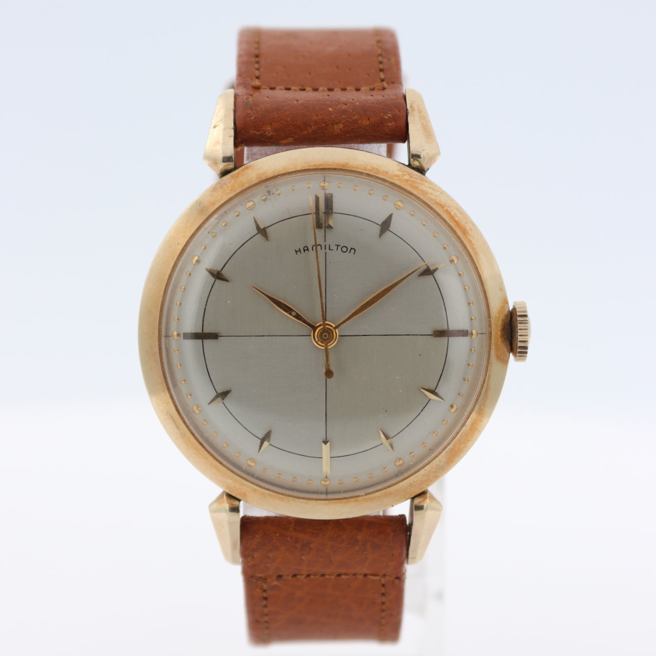 Vintage 34mm Hamilton Rodney 18 Jewel Men's Mechanical Wristwatch 735 USA 10k GF