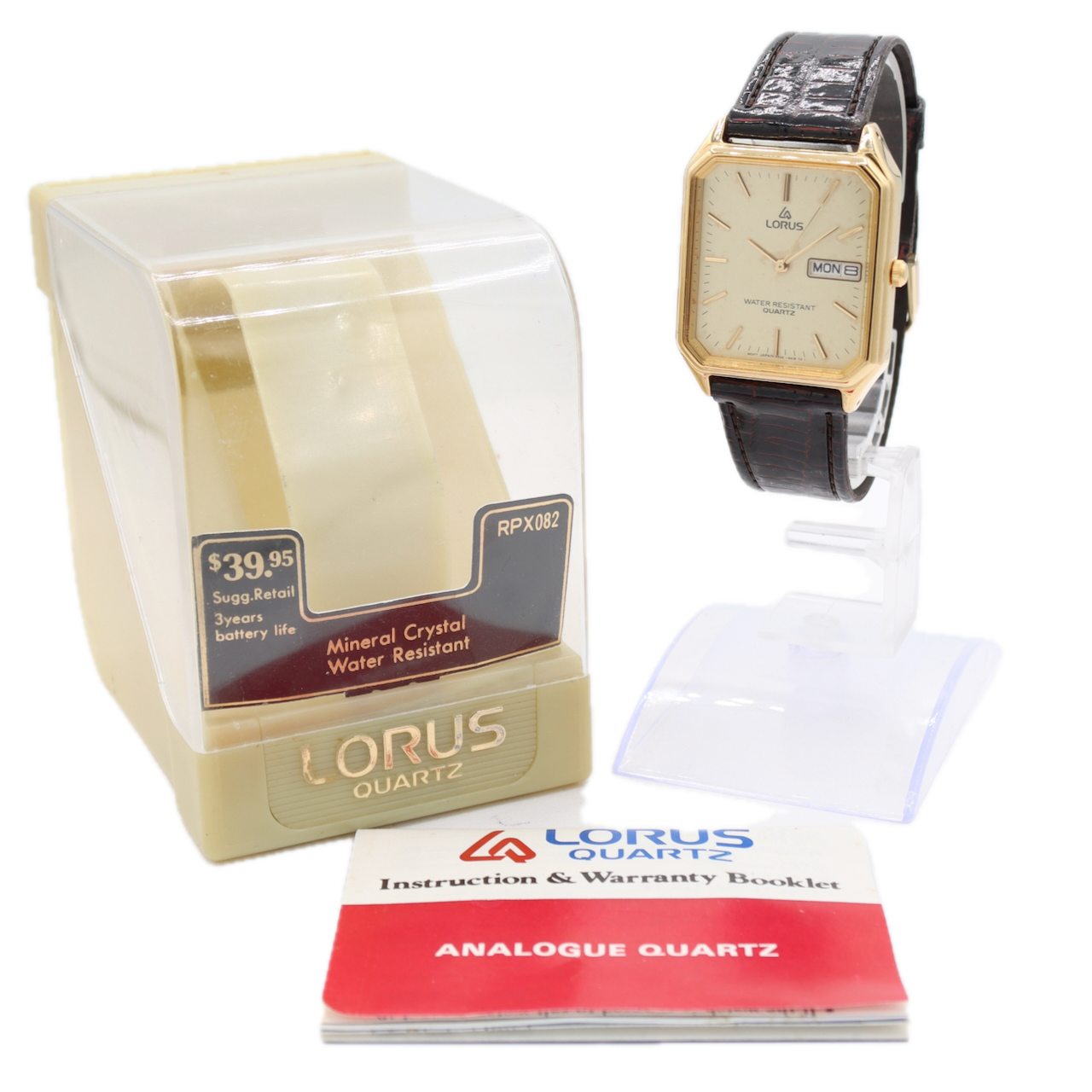 Lorus V533-5850 Day Date Men's Quartz Wristwatch V533A Japan Two Tone With Box