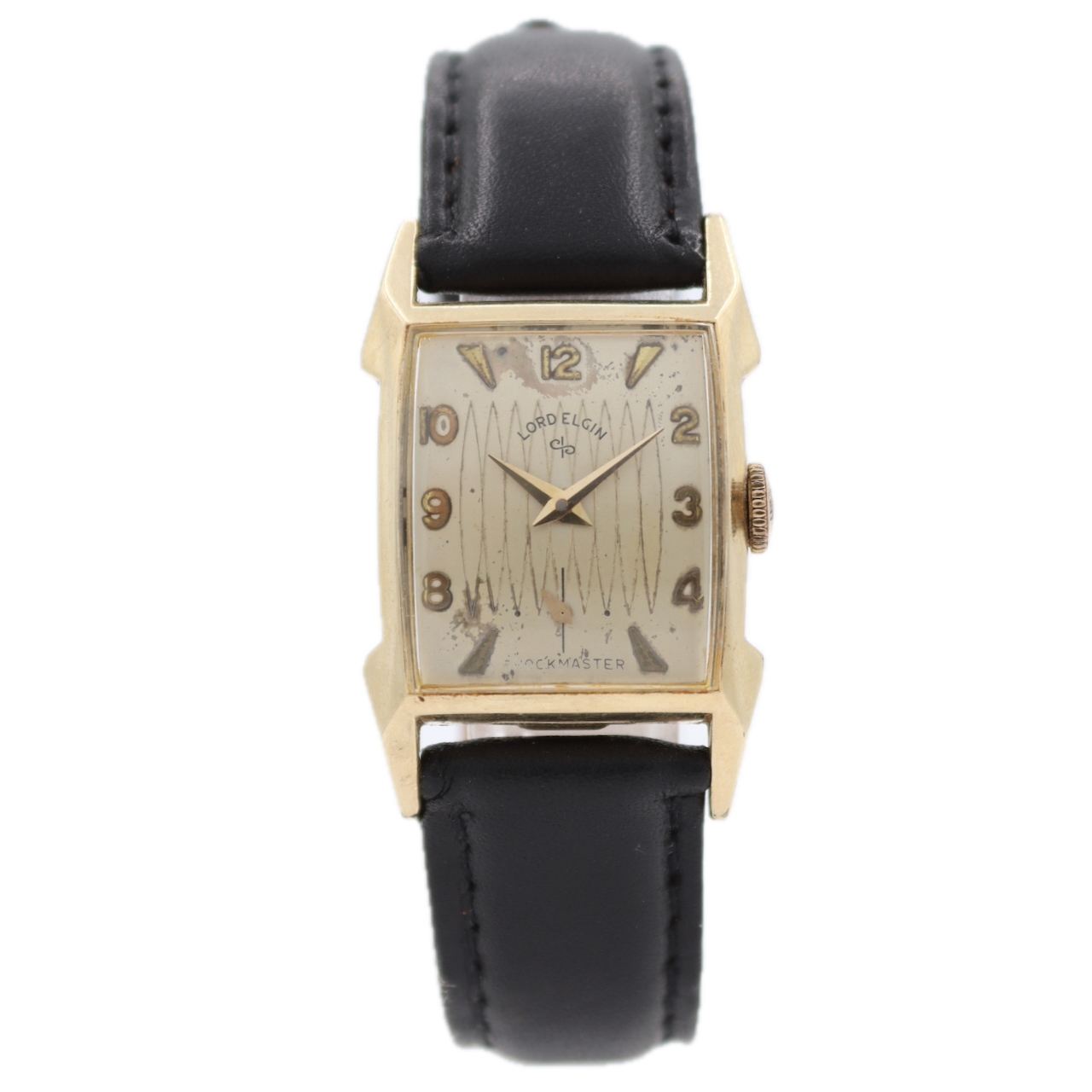 Vintage Lord Elgin 7600 Randall Men's Mechanical Wristwatch 14kGF Shockmaster