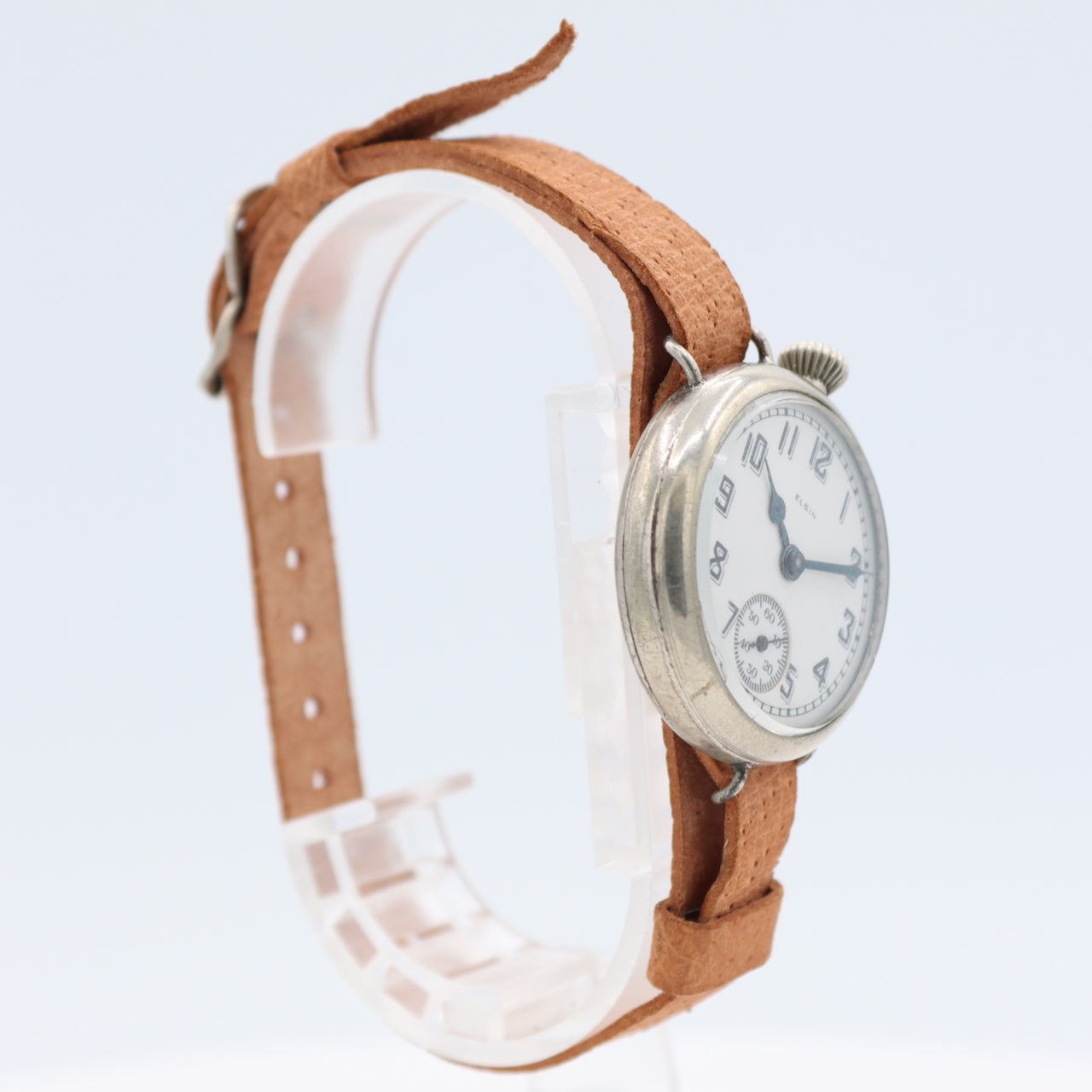Antique 1918 Elgin WW1 Military Offset Crown Men's Mechanical Wristwatch 418 2