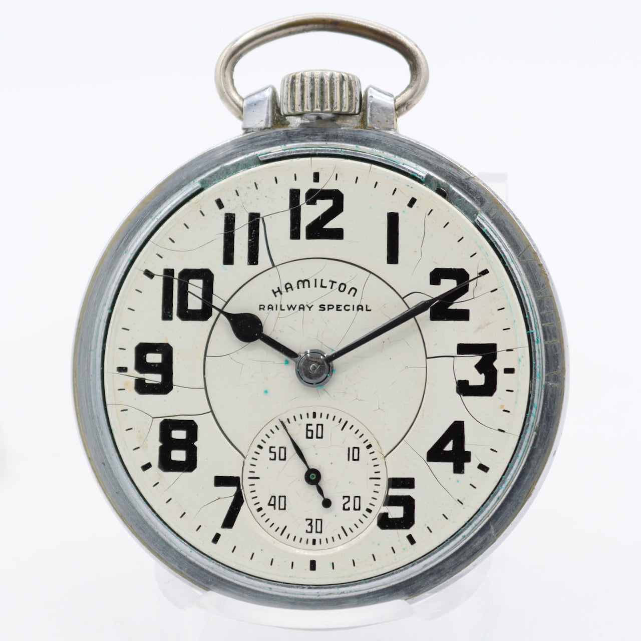 Vintage 18s 1949 Hamilton Railway Sepcial Railroad Pocket Watch 992B Steel