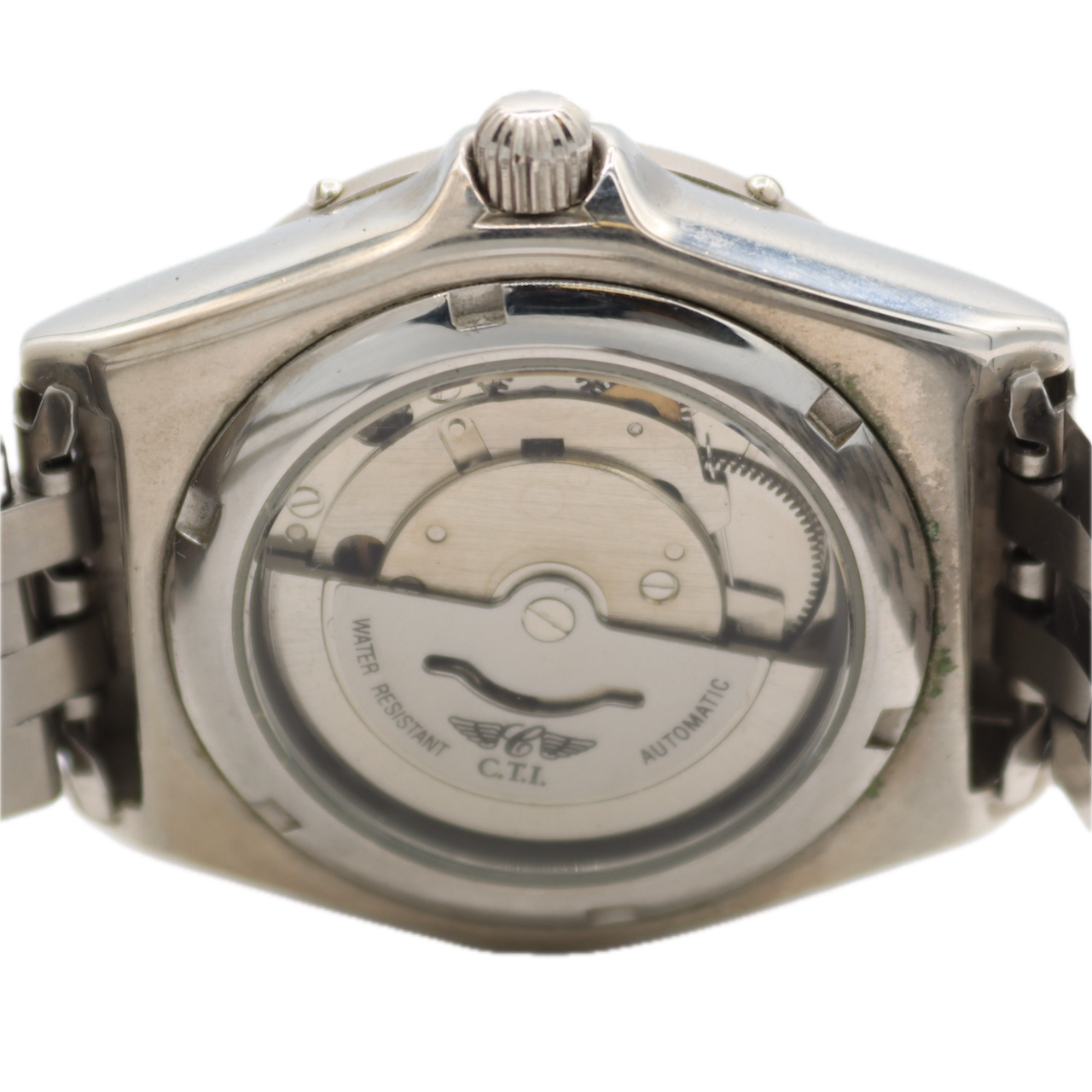 Vintage 38mm CTI Chronomat Homage Men's Automatic Wristwatch Stainless Steel