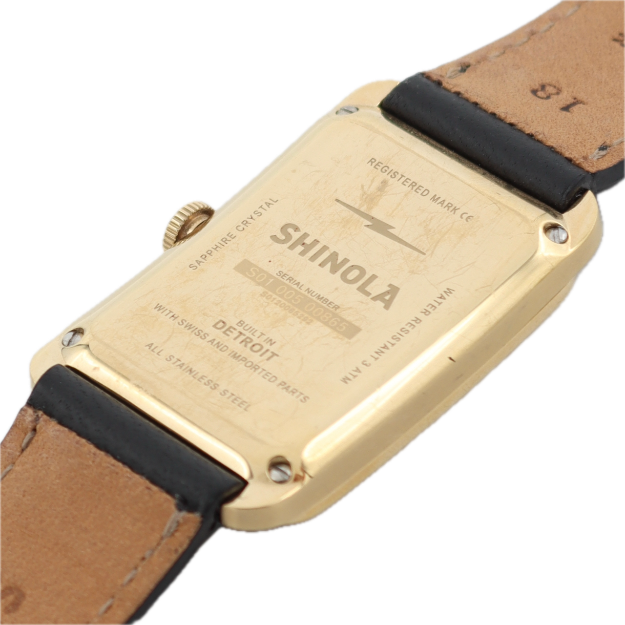 Vintage 24mm Shinola Muldowney Black Men's Quartz Wristwatch USA Steel