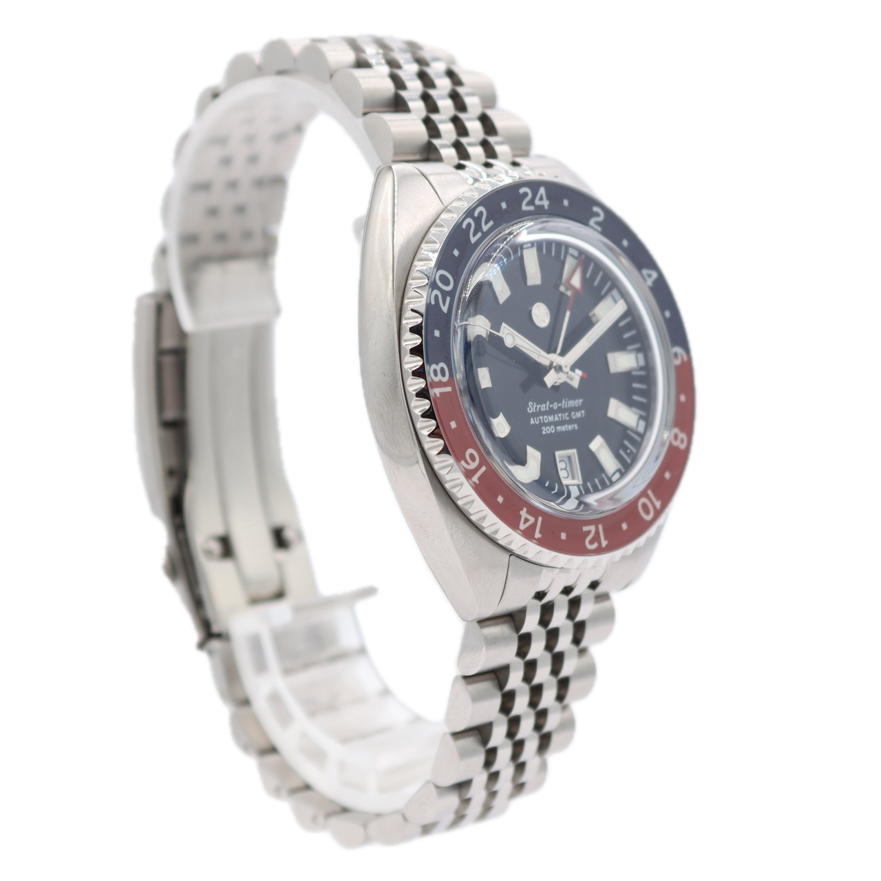 41mm Jack Mason Strat-O-Timer GMT Men's Automatic Wristwatch USA Steel Full Kit