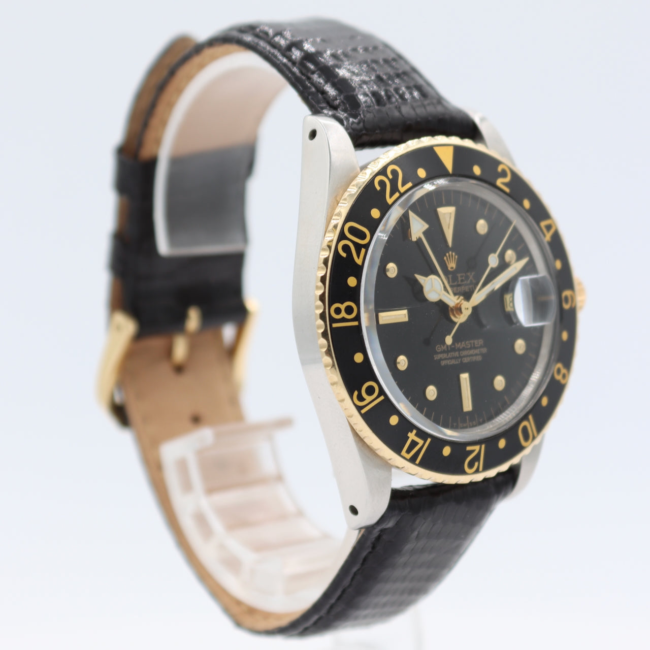 Vintage 1978 Rolex 1675 GMT Master Men's Automatic Wristwatch Steel & Gold