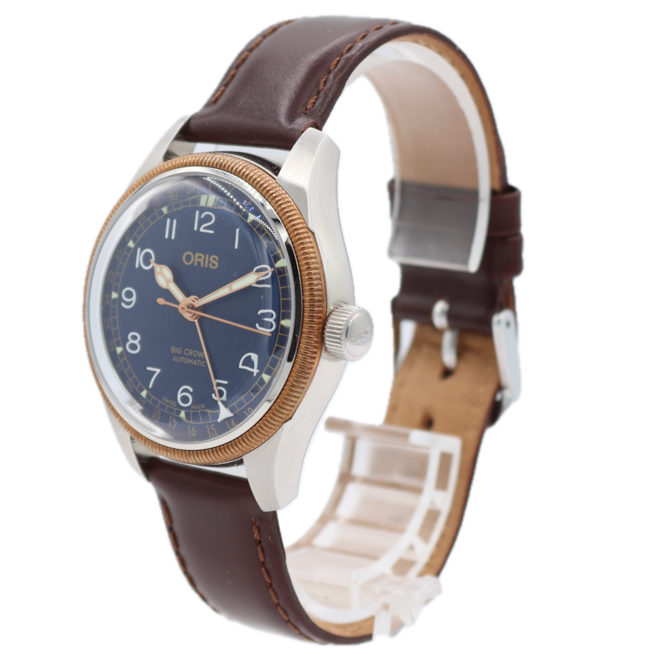 Oris 7749-43 Big Crown Date Pointer Men's Automatic Wristwatch Swiss Bronze Bzl