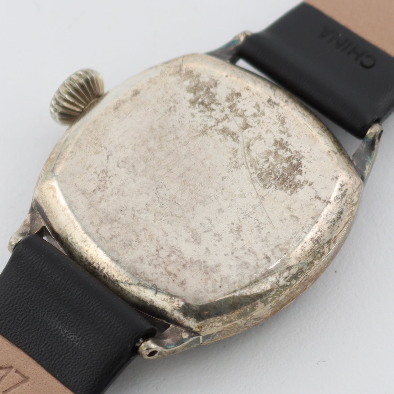 Vintage 1919 Elgin Pershing Men's Mechanical Wristwatch 462 Sterling Silver