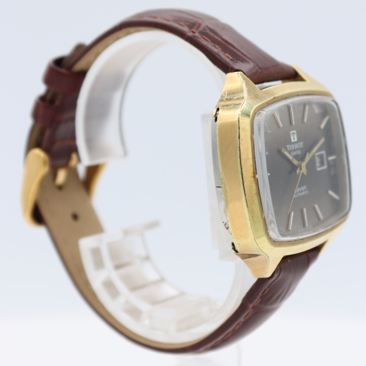 Vintage 39mm Tissot Seven TV Men's Automatic Wristwatch Swiss Two Tone Date
