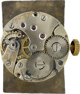 Vintage Omega Men's Mechanical Wristwatch 19.4 18k Solid Gold Tank Wire Lug wBox