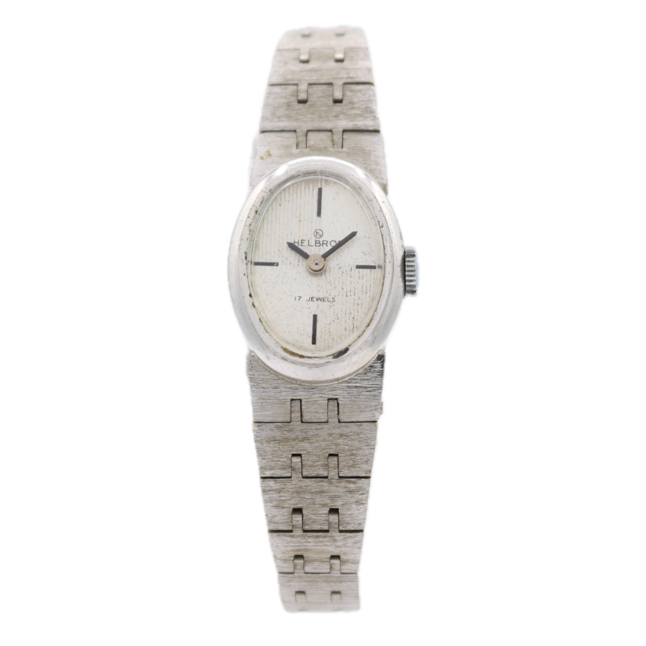 Vintage Helbros Cocktail 17 Jewel Ladies Mechanical Wristwatch Chrome Plated