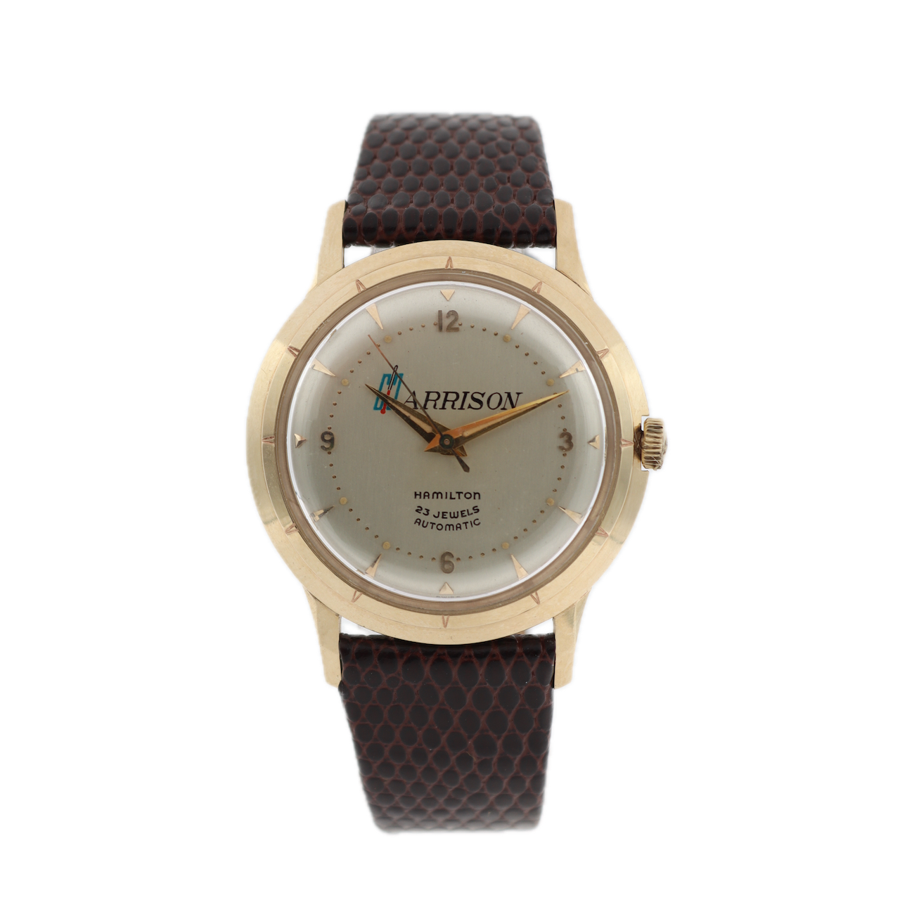 Vintage Hamilton Harrison Men's Automatic Wristwatch 665 Swiss 10k Gold & Steel