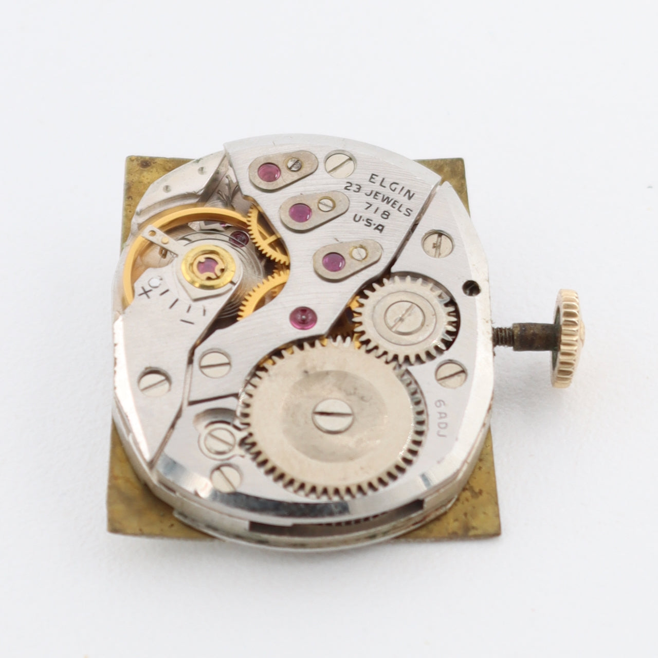 Vintage Lord Elgin 7614-WBB Dunbar Men's Mechanical Wristwatch 718 USA 14k GF